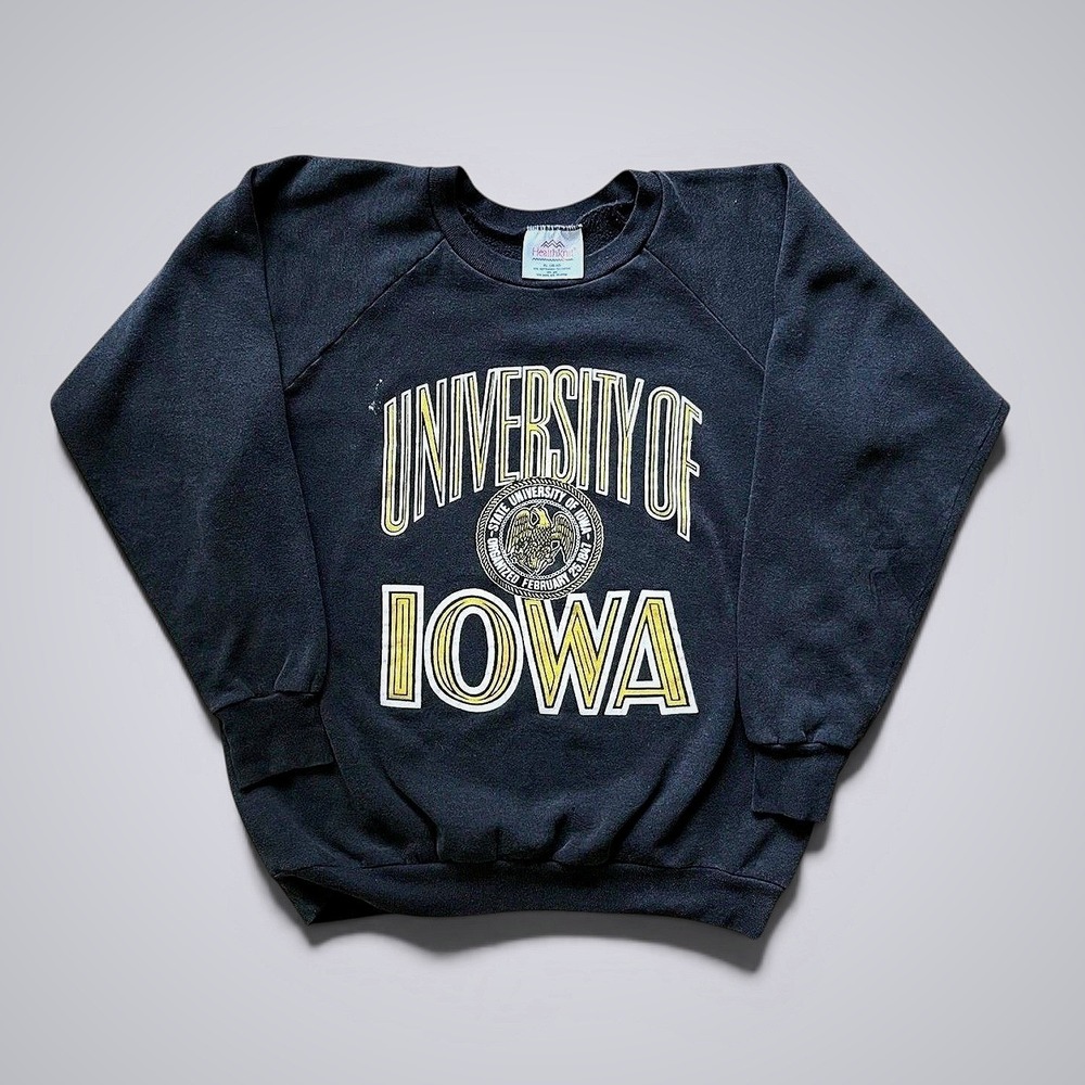 Vintage Iowa Hawkeyes Sweatshirt Mens XL NCAA College Football Healthknit‎ 90s